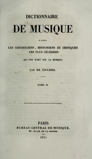 Dictionnaire de musique d'après les théoriciens by Léon Escudier