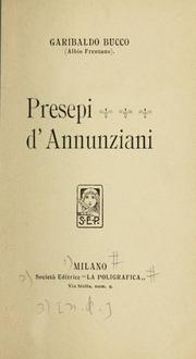 Cover of: Presepi d'annunziani.