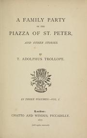 Cover of: A family party in the piazza of St. Peter: and other stories