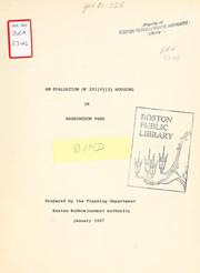 An evaluation of 221(d)(3) housing in Washington park