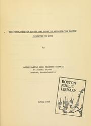 The population of cities and towns in metropolitan Boston projected to 1990