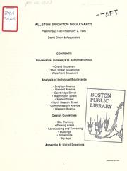 Allston brighton boulevards, preliminary text - February 2, 1990. (draft)