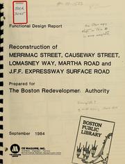 Functional design report: reconstruction of Merrimac street, causeway street, lomasney way, martha road and j.f.f. expressway surface road