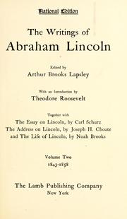 Cover of: The writings of Abraham Lincoln by Abraham Lincoln