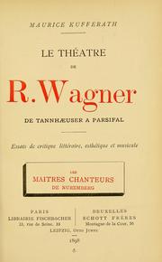 Cover of: Les maitres chanteurs de Nuremberg by M. Kufferath