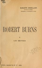 Cover of: Robert Burns. by Auguste Angellier