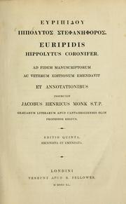 Cover of: Euripidou Hippolytos stephanphoros by Euripides