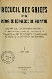 Recueil des griefs de la minorité hongroise de Roumanie