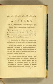 Cover of: Apperçu sur la constitution de Saint-Domingue
