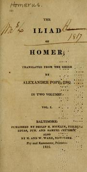 Cover of: The Iliad of Homer