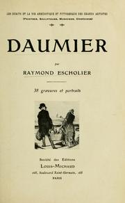 Cover of: Daumier by Raymond Escholier