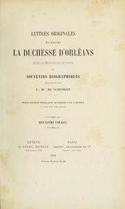Cover of: Lettres originales et souvenirs biographiques