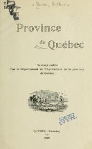 Cover of: province de Québec.