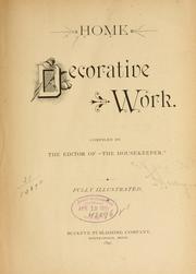 Cover of: Home decorative work