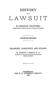 Cover of: History of a lawsuit