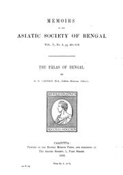 Cover of: The Pālas of Bengal by Rakhal Das Banerji