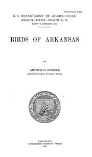 Cover of: Birds of Arkansas. by Arthur Holmes Howell