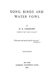 Cover of: Song birds and water fowl