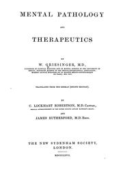 Cover of: Mental pathology and therapeutics