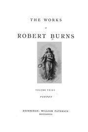 Cover of: works of Robert Burns.