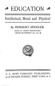 Cover of: Education by Herbert Spencer, Herbert Spencer