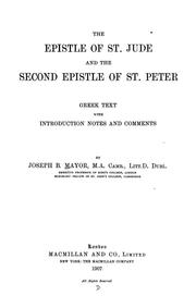 Cover of: The Epistle of St. Jude and the Second epistle of St. Peter | Joseph B. Mayor