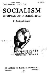 Cover of: Socialism, Utopian and Scientific