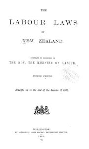 Cover of: The labour laws of New Zealand