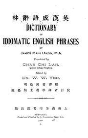 Cover of: Dictionary of idiomatic English phrases