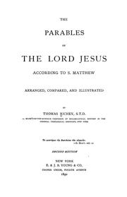 Cover of: The parables of the Lord Jesus according to S. Matthew