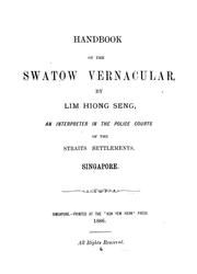 Cover of: A handbook of the Swatow vernacular