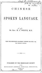 Cover of: Chinese spoken language by Moses Clark White, Moses Clark White