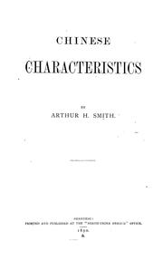 Cover of: Chinese characteristics by Arthur Henderson Smith