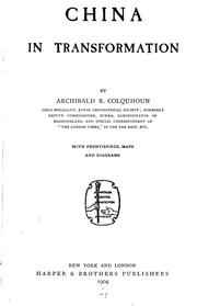 Cover of: China in transformation by Archibald R. Colquhoun, Archibald R. Colquhoun