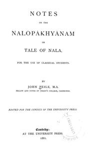 Cover of: Notes on the Nalopȧkhyȧnam, or, Tale of Nala