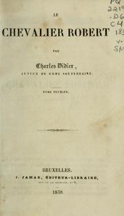 Cover of: Le chevalier Robert.