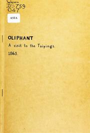 Cover of: A visit to the Taipings by Laurence Oliphant