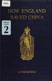 Cover of: How England saved China