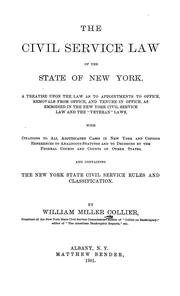 Cover of: The civil service law of the state of New York ... by William Miller Collier