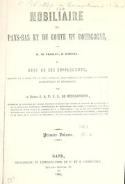 Cover of: Nobiliaire des Pays-Bas et du comté de Bourgogne