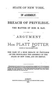 Breach of privilege by Platt Potter