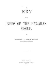Cover of: A key to the birds of the Hawaiian group by William Alanson Bryan