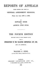 Cover of: Reports of appeals heard before the Court of General Assessment Sessions: from the year 1871 to 1885