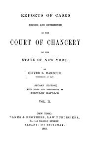 Cover of: Reports of cases argued and determined in the Court of Chancery of the State of New York