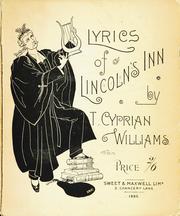 Cover of: Lyrics of Lincoln's Inn by Thomas Cyprian Williams, T. Cyprian Williams