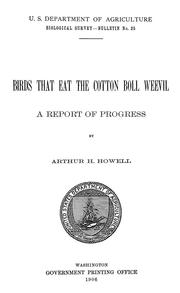 Cover of: Birds that eat the cotton boll weevil | Arthur Holmes Howell