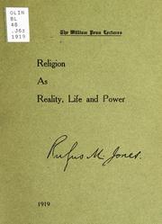 Cover of: Religion as reality, life and power