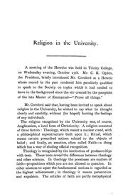 Cover of: Religion in the university