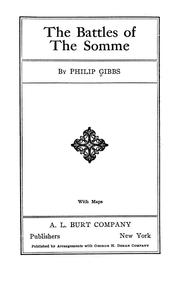 Cover of: The battles of the Somme by Philip Gibbs