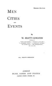 Cover of: Men, cities, and events
